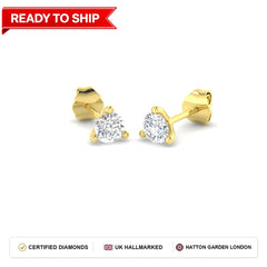 Lab grown diamond earring