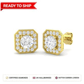 Lab grown diamond earring