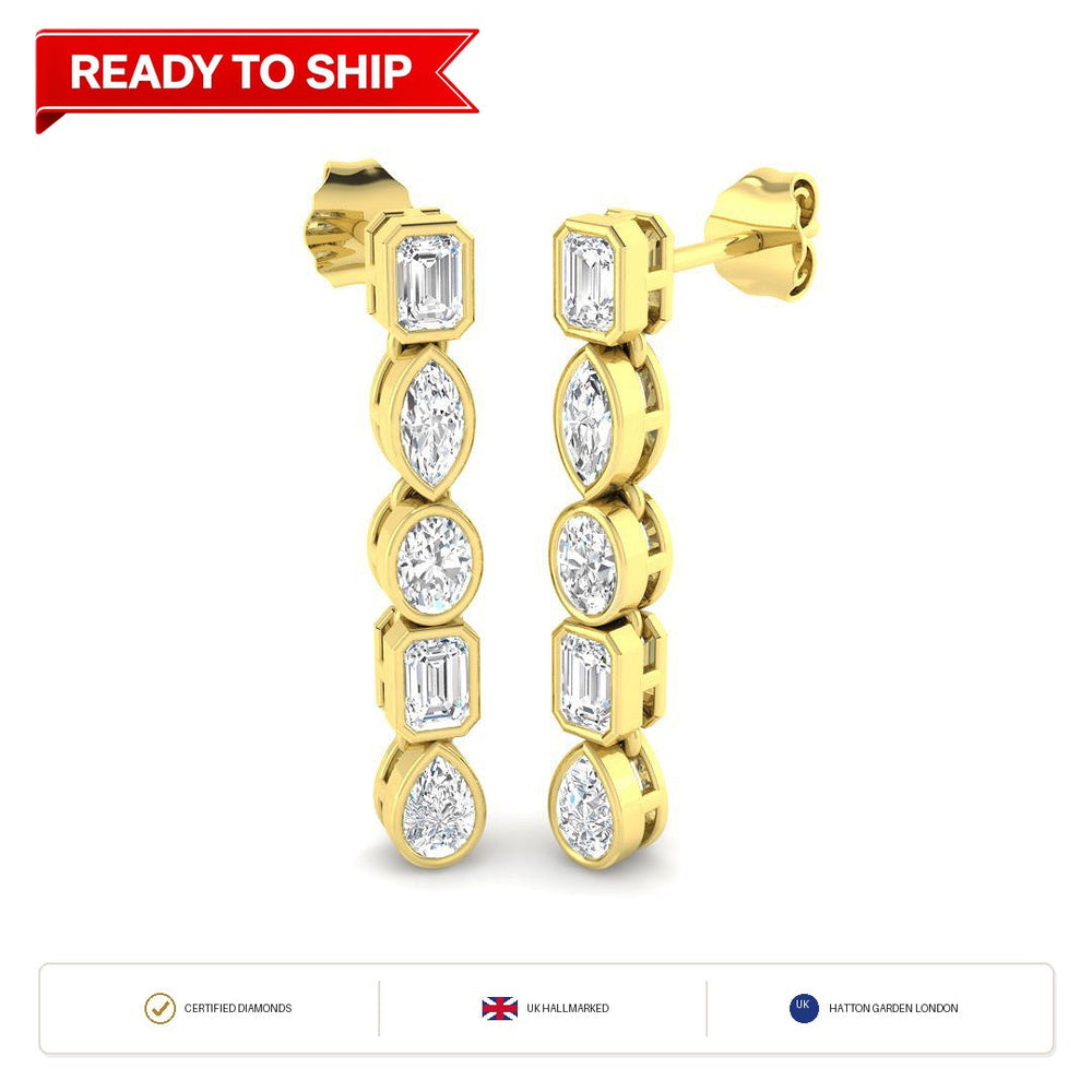 Lab grown diamond earring