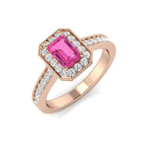 Diamond Livibgktob Pink Sapphire Ring | 1ct - 1.25ct