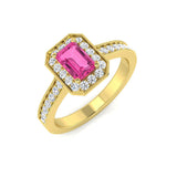 Diamond Livibgktob Pink Sapphire Ring | 1ct - 1.25ct