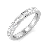 0.30-0.80ct Lab-Grown D/VVS Baguette Cut Diamond Half Eternity Ring.