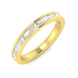 0.30-0.80ct Lab-Grown D/VVS Baguette Cut Diamond Half Eternity Ring.