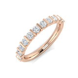 Diamond Half Eternity Ring | Round Cut Diamonds | Lab & Natural Options