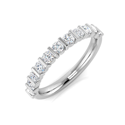 Diamond Half Eternity Ring | Round Cut Diamonds | Lab & Natural Options