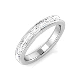 0.30-0.80ct Lab-Grown D/VVS Baguette Cut Diamond Half Eternity Ring.