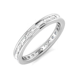 1.00 to 1.50ct Lab-Grown Baguette Cut D/VVS Diamond Channel Set Full Eternity Ring.