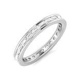 1.00 to 1.50ct Lab-Grown Baguette Cut D/VVS Diamond Channel Set Full Eternity Ring.