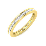 1.00 to 1.50ct Lab-Grown Baguette Cut D/VVS Diamond Channel Set Full Eternity Ring.
