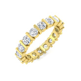 1.00 to 2.00ct Lab-Grown Round Cut D/VVS Diamond Bar Set Full Eternity Ring.
