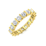 1.00 to 2.00ct Lab-Grown Round Cut D/VVS Diamond Bar Set Full Eternity Ring.