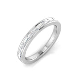 0.30-0.80ct Lab-Grown D/VVS Baguette Cut Diamond Half Eternity Ring.