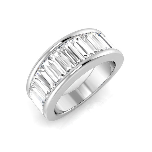 Lab-Grown Diamond Half Eternity Ring | Baguette Cut | Natural & Lab Diamond