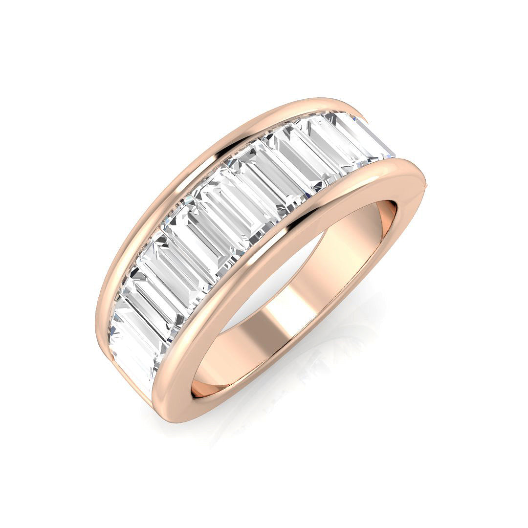 1.50-2.80ct Lab-Grown Baguette Cut D/VVS Diamond Half Eternity Ring