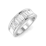 Halb-Ewigkeitsring mit 1,50–3,00 ct im Labor gezüchtetem Baguette-Diamanten (D/VVS)