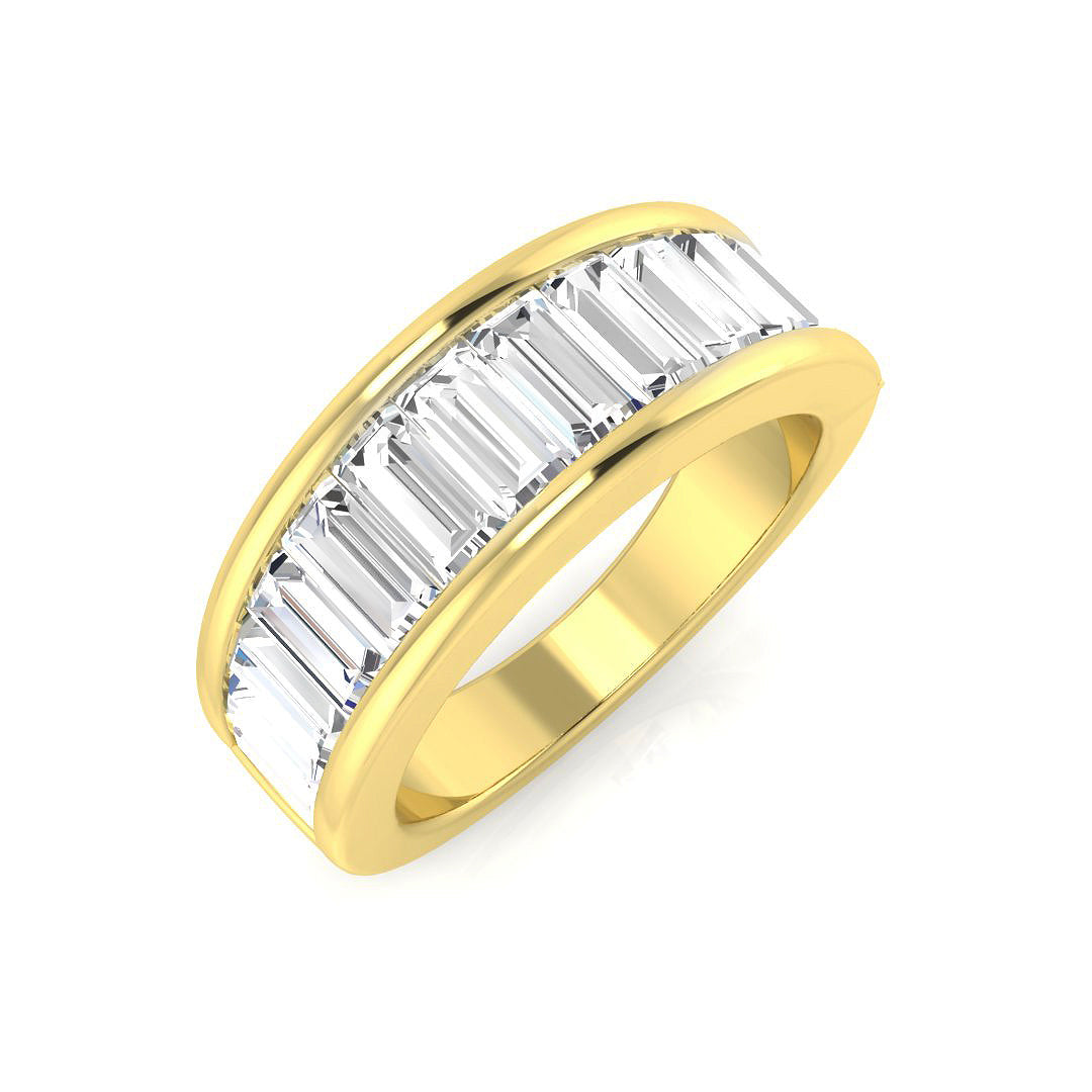 1.50-2.80ct Lab-Grown Baguette Cut D/VVS Diamond Half Eternity Ring