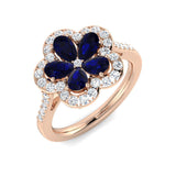 Diamond Chelkea Blue Sapphire Ring | 1.5ct - 1.75ct