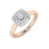 Lab-Grown Cluster Diamond Ring | 0.2ct | Hallmarked Gold & Platinum