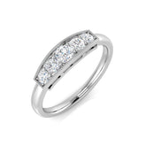 5-Stone Ring Lab Grown Diamond 0.50ct D/VVS Round Cut