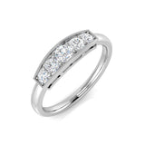 5-Stone Ring Lab Grown Diamond 0.50ct D/VVS Round Cut