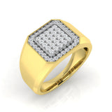 Lab-Grown Round Cut Diamond Signet Ring | 0.50ct | Hallmarked Gold & Platinum