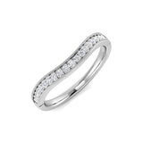 Curved Diamond Wedding Band 0.15ct | Stackable UK Hallmarked Gold & Platinum