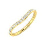 0.15-0.25ct Lab-Grown Round Cut D/VVS Diamond Half Eternity Ring