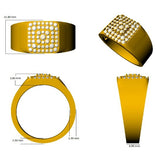 Men’s Diamond Ring UK with diamond halo and pavé accents