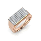 Diamond Pebrith Signet Ring | 0.5ct | Hallmarked Gold & Platinum