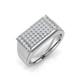 Diamond Pebrith Signet Ring | 0.5ct | Hallmarked Gold & Platinum