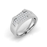 Men's Diamond Pave-Set Ring |Natural & Lab-Grown | Hallmarked Gold & Platinum