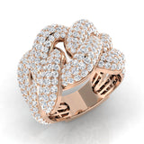 Diamond Gosbkmithk Pave Ring | 4.5ct | Hallmarked Gold & Platinum