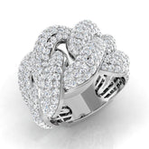 Diamond Gosbkmithk Pave Ring | 4.5ct | Hallmarked Gold & Platinum