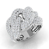 Diamond Gosbkmithk Pave Ring | 4.5ct | Hallmarked Gold & Platinum