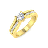 Lab-Grown Diamond Engagement Ring with Side Stones | 0.33 Carat | Gold & Platinum