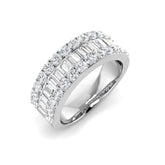 Lab-Grown Diamond Baguette & Round Brilliant Cut Half Eternity Ring | 0.3ct - 6ct