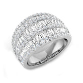 Lab-Grown Diamond Baguette & Round Brilliant Cut Half Eternity Ring | 1.5ct - 2.25ct