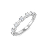 Diamond Bath Half Eternity Ring | 0.5ct | Hallmarked Gold & Platinum