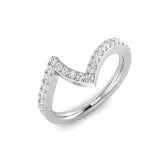 Diamond Kibwessy Wishbone Ring | 0.25ct | Hallmarked Gold & Platinum