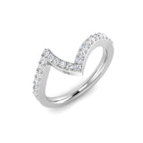 Diamond Kibwessy Wishbone Ring | 0.25ct | Hallmarked Gold & Platinum