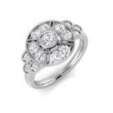 Vintage Halo Diamond Ring | 0.33 - 0.75 Ct | Lab-Grown & Natural Diamonds