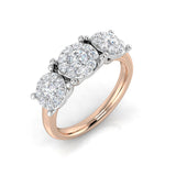 Lab Grown Round Cut Diamond 3 Stone Ring | 0.5ct - 1.5ct