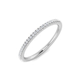0.10-0.20ct Lab-Grown Round Cut Diamond Claw Set Half Eternity Ring