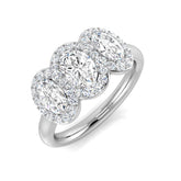 Trilogy Halo Set Natural Diamond Ring
