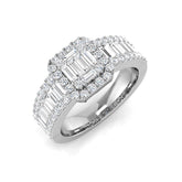 Cluster Diamond Ring, Multi Row Diamond Ring