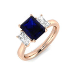 Diamond Csybebank Blue Sapphire Ring | 2.5ct - 3ct