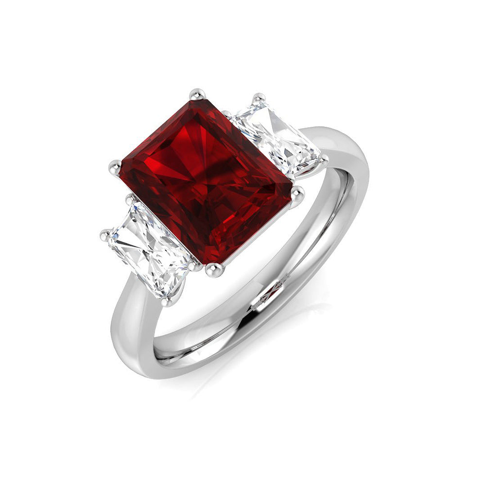 Ruby Three Stone Ring