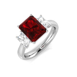 Ruby Three Stone Ring