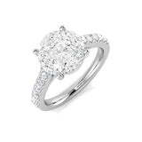 Natural Princess & Marquise Cut Diamond Cluster Engagement Ring