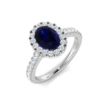 Diamond kavisse Blue Sapphire Ring | 0.5ct - 1.75ct